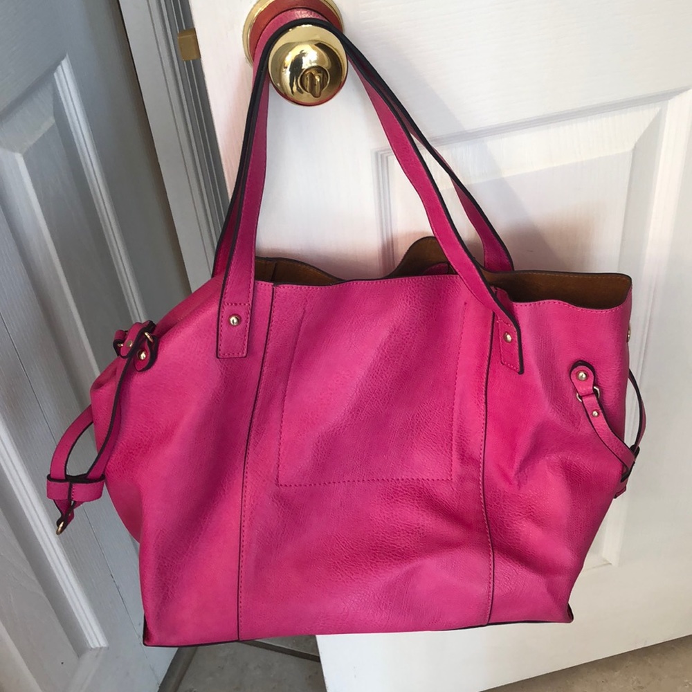 Just Fab bright pink tote